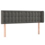 Kopfteil aus dunkelgrauem Samt, 147 x 16 x 78/88 cm von vidaXL, Kopf- und Fußteile - Ref: Foro24-3119251, Preis: 78,84 €, Rab...