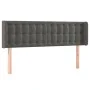 Kopfteil aus dunkelgrauem Samt, 147 x 16 x 78/88 cm von vidaXL, Kopf- und Fußteile - Ref: Foro24-3119251, Preis: 76,08 €, Rab...