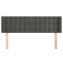 Kopfteil aus dunkelgrauem Samt, 147 x 16 x 78/88 cm von vidaXL, Kopf- und Fußteile - Ref: Foro24-3119251, Preis: 78,84 €, Rab...