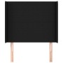 Cabecero con orejas de tela negro 83x16x118/128 cm de vidaXL, Cabeceros y pies de cama - Ref: Foro24-3119276, Precio: 74,35 €...