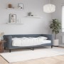 Sofá cama con colchón terciopelo gris oscuro 80x200 cm
