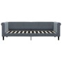 Sofá cama con colchón terciopelo gris oscuro 80x200 cm