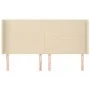 Headboard with cream fabric ears 163x16x118/128 cm by vidaXL, Headboards and footboards - Ref: Foro24-3119311, Price: 127,53 ...