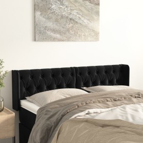 Kopfteil aus schwarzem Samt, 147 x 16 x 78/88 cm von vidaXL, Kopf- und Fußteile - Ref: Foro24-3119154, Preis: 91,84 €, Rabatt: %