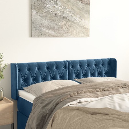 Dunkelblaues Samtkopfteil 163x16x78/88 cm von vidaXL, Kopf- und Fußteile - Ref: Foro24-3119162, Preis: 83,79 €, Rabatt: %