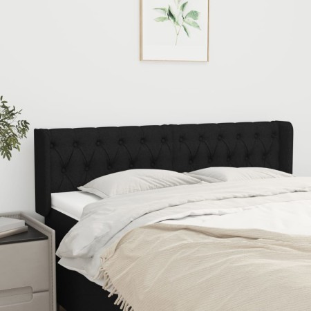 Kopfteil aus schwarzem Stoff, 163 x 16 x 78/88 cm von vidaXL, Kopf- und Fußteile - Ref: Foro24-3119112, Preis: 79,16 €, Rabat...