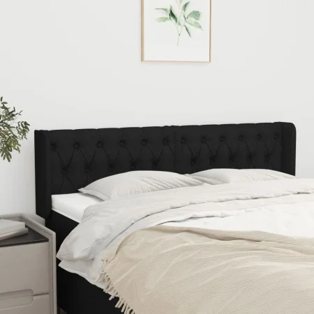 Kopfteil aus schwarzem Stoff, 163 x 16 x 78/88 cm von vidaXL, Kopf- und Fußteile - Ref: Foro24-3119112, Preis: 77,82 €, Rabat...