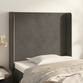 Headboard with dark gray velvet ears 83x16x118/128 cm by vidaXL, Headboards and footboards - Ref: Foro24-3119331, Price: 69,1...