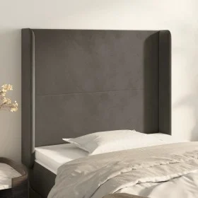 Headboard with dark gray velvet ears 83x16x118/128 cm by vidaXL, Headboards and footboards - Ref: Foro24-3119331, Price: 68,3...