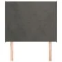 Headboard with dark gray velvet ears 83x16x118/128 cm by vidaXL, Headboards and footboards - Ref: Foro24-3119331, Price: 68,3...
