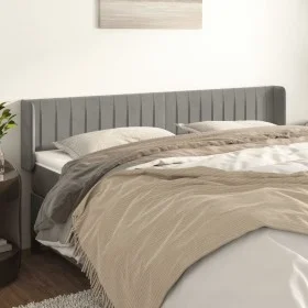 Light gray velvet headboard 203x16x78/88 cm by vidaXL, Headboards and footboards - Ref: Foro24-3119072, Price: 82,34 €, Disco...