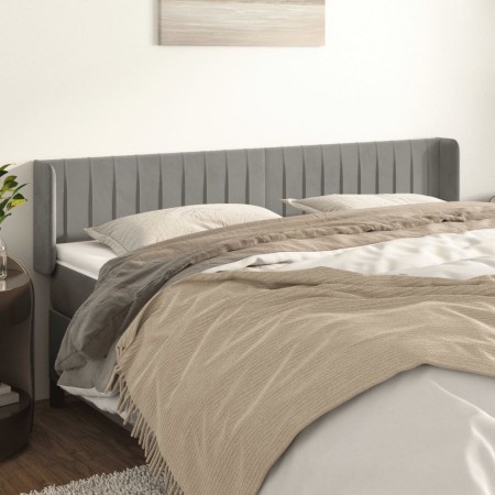 Hellgraues Samtkopfteil 203x16x78/88 cm von vidaXL, Kopf- und Fußteile - Ref: Foro24-3119072, Preis: 84,02 €, Rabatt: %