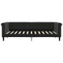 Sofá cama con colchón terciopelo negro 90x200 cm