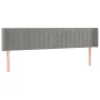 Hellgraues Samtkopfteil 203x16x78/88 cm von vidaXL, Kopf- und Fußteile - Ref: Foro24-3119072, Preis: 84,02 €, Rabatt: %