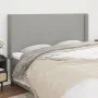 Headboard with light gray fabric ears 163x16x118/128 cm by vidaXL, Headboards and footboards - Ref: Foro24-3119306, Price: 10...