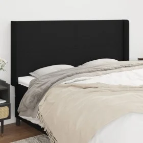 Headboard with black fabric ears 163x16x118/128 cm by vidaXL, Headboards and footboards - Ref: Foro24-3119308, Price: 118,60 ...
