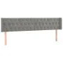 Cabecero de terciopelo gris claro 183x16x78/88 cm de vidaXL, Cabeceros y pies de cama - Ref: Foro24-3119164, Precio: 83,82 €,...