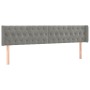 Hellgraues Samtkopfteil 183x16x78/88 cm von vidaXL, Kopf- und Fußteile - Ref: Foro24-3119164, Preis: 87,06 €, Rabatt: %