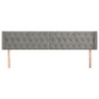 Hellgraues Samtkopfteil 183x16x78/88 cm von vidaXL, Kopf- und Fußteile - Ref: Foro24-3119164, Preis: 87,06 €, Rabatt: %