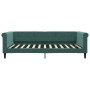 Sofá cama con colchón terciopelo verde oscuro 100x200 cm