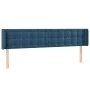Dark blue velvet headboard 183x16x78/88 cm by vidaXL, Headboards and footboards - Ref: Foro24-3119266, Price: 74,28 €, Discou...