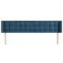 Dark blue velvet headboard 183x16x78/88 cm by vidaXL, Headboards and footboards - Ref: Foro24-3119266, Price: 74,28 €, Discou...