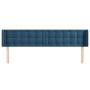 Dunkelblaues Samtkopfteil 183x16x78/88 cm von vidaXL, Kopf- und Fußteile - Ref: Foro24-3119266, Preis: 76,57 €, Rabatt: %