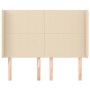 Headboard with cream fabric ears 147x16x118/128 cm by vidaXL, Headboards and footboards - Ref: Foro24-3119303, Price: 125,02 ...