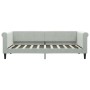 Sofá cama con colchón terciopelo gris claro 90x190 cm