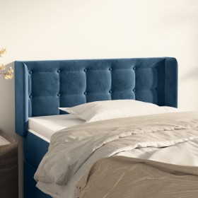 Dark blue velvet headboard 103x16x78/88 cm by vidaXL, Headboards and footboards - Ref: Foro24-3119248, Price: 52,95 €, Discou...