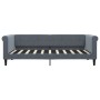 Sofá cama con colchón terciopelo gris oscuro 90x190 cm