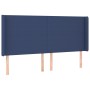 Kopfteil mit blauen Stoffohren 203x16x118/128 cm von vidaXL, Kopf- und Fußteile - Ref: Foro24-3119328, Preis: 101,35 €, Rabat...