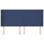 Headboard with blue fabric ears 203x16x118/128 cm by vidaXL, Headboards and footboards - Ref: Foro24-3119328, Price: 111,03 €...