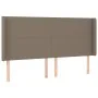Headboard with ears in taupe gray fabric 203x16x118/128 cm by vidaXL, Headboards and footboards - Ref: Foro24-3119326, Price:...