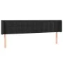 Cabecero de terciopelo negro 163x16x78/88 cm de vidaXL, Cabeceros y pies de cama - Ref: Foro24-3119258, Precio: 67,65 €, Desc...