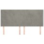 Headboard with light gray velvet ears 203x16x118/128 cm by vidaXL, Headboards and footboards - Ref: Foro24-3119366, Price: 10...
