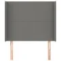 Headboard with dark gray fabric ears 93x16x118/128 cm by vidaXL, Headboards and footboards - Ref: Foro24-3119283, Price: 74,0...