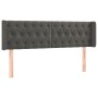 Kopfteil aus dunkelgrauem Samt, 147 x 16 x 78/88 cm von vidaXL, Kopf- und Fußteile - Ref: Foro24-3119153, Preis: 82,84 €, Rab...