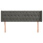 Kopfteil aus dunkelgrauem Samt, 147 x 16 x 78/88 cm von vidaXL, Kopf- und Fußteile - Ref: Foro24-3119153, Preis: 82,84 €, Rab...