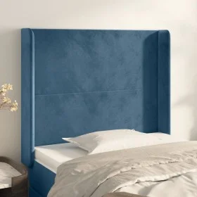 Kopfteil mit dunkelblauen Samtohren 103x16x118/128 cm von vidaXL, Kopf- und Fußteile - Ref: Foro24-3119346, Preis: 79,22 €, R...