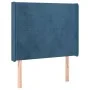 Kopfteil mit dunkelblauen Samtohren 103x16x118/128 cm von vidaXL, Kopf- und Fußteile - Ref: Foro24-3119346, Preis: 79,22 €, R...