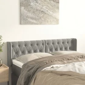 Hellgraues Samtkopfteil 163x16x78/88 cm von vidaXL, Kopf- und Fußteile - Ref: Foro24-3119158, Preis: 82,89 €, Rabatt: %