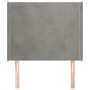 Kopfteil mit hellgrauen Samtohren 93x16x118/128 cm von vidaXL, Kopf- und Fußteile - Ref: Foro24-3119336, Preis: 67,08 €, Raba...