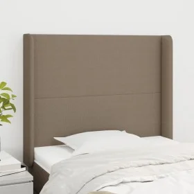 Cabecero con orejas de tela gris taupe 83x16x118/128 cm de vidaXL, Cabeceros y pies de cama - Ref: Foro24-3119278, Precio: 77...