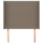 Headboard with ears in taupe gray fabric 83x16x118/128 cm by vidaXL, Headboards and footboards - Ref: Foro24-3119278, Price: ...