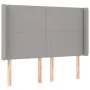 Headboard with light gray fabric ears 147x16x118/128 cm by vidaXL, Headboards and footboards - Ref: Foro24-3119298, Price: 12...