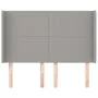 Headboard with light gray fabric ears 147x16x118/128 cm by vidaXL, Headboards and footboards - Ref: Foro24-3119298, Price: 12...