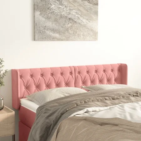 Cabecero de terciopelo rosa 163x16x78/88 cm de vidaXL, Cabeceros y pies de cama - Ref: Foro24-3119163, Precio: 77,00 €, Descu...
