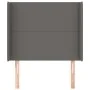 Headboard with ears gray synthetic leather 83x16x118/128cm by vidaXL, Headboards and footboards - Ref: Foro24-3119376, Price:...