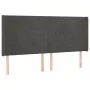 Headboard with dark gray velvet ears 183x16x118/128 cm by vidaXL, Headboards and footboards - Ref: Foro24-3119361, Price: 113...
